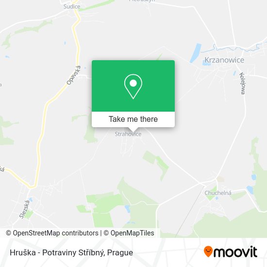 Hruška - Potraviny Stříbný map