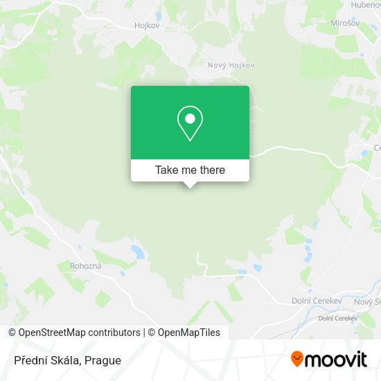Přední Skála map