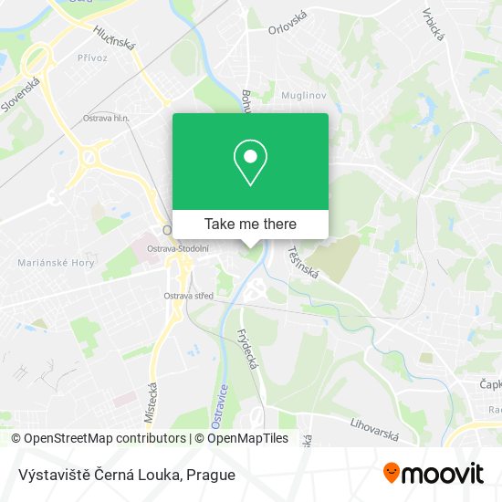 Výstaviště Černá Louka map