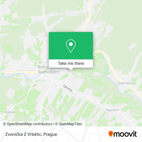 Zvonička Z Vrbětic map