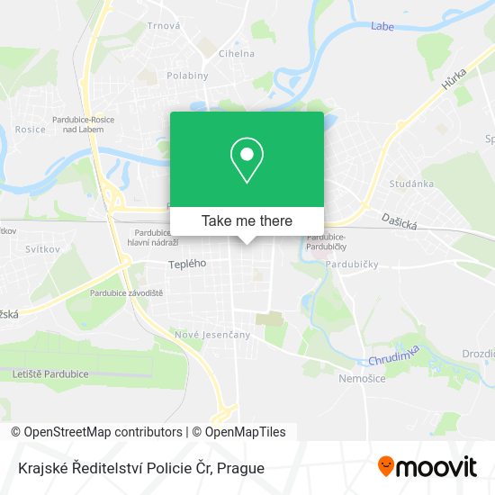 Krajské Ředitelství Policie Čr map