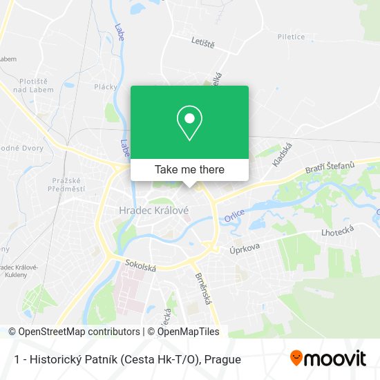 1 - Historický Patník (Cesta Hk-T / O) map