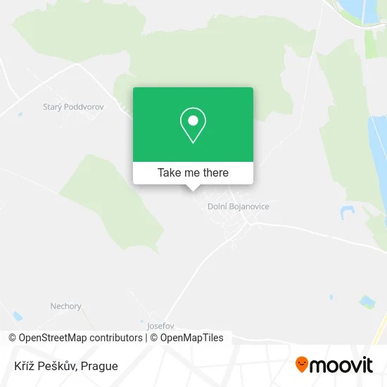 Kříž Peškův map