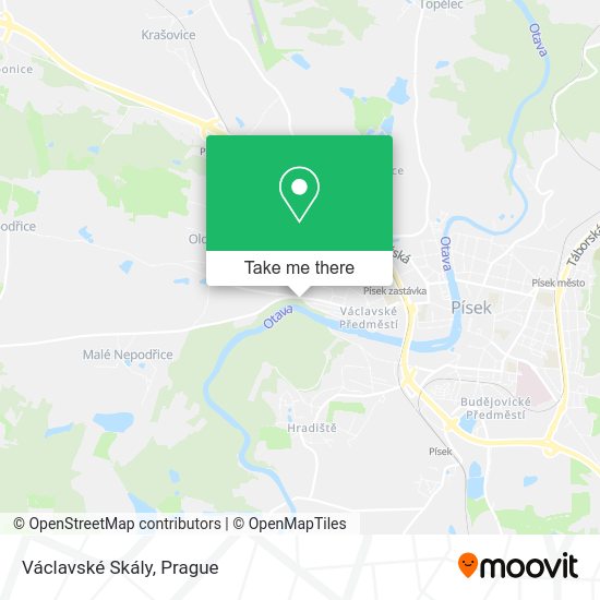 Václavské Skály map