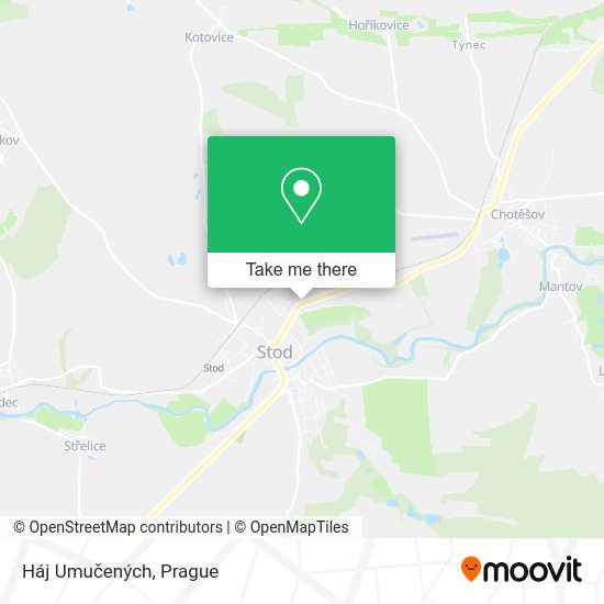 Háj Umučených map