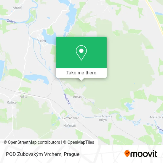 Карта POD Zubovským Vrchem