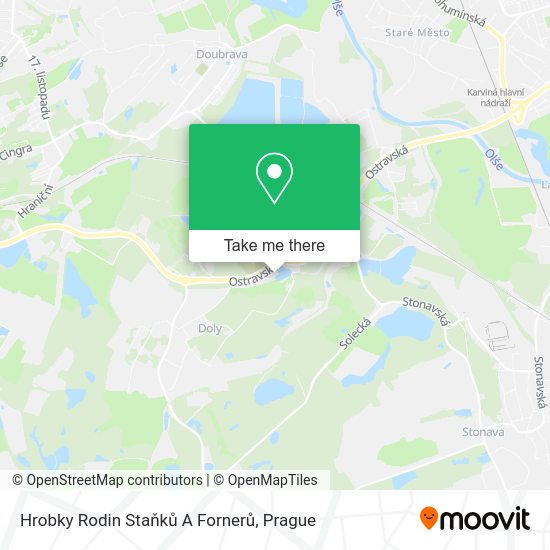 Hrobky Rodin Staňků A Fornerů map