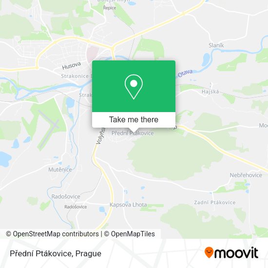 Přední Ptákovice map