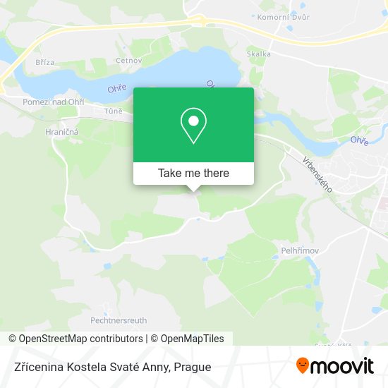 Zřícenina Kostela Svaté Anny map