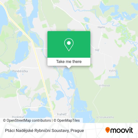 Ptáci Nadějské Rybniční Soustavy map