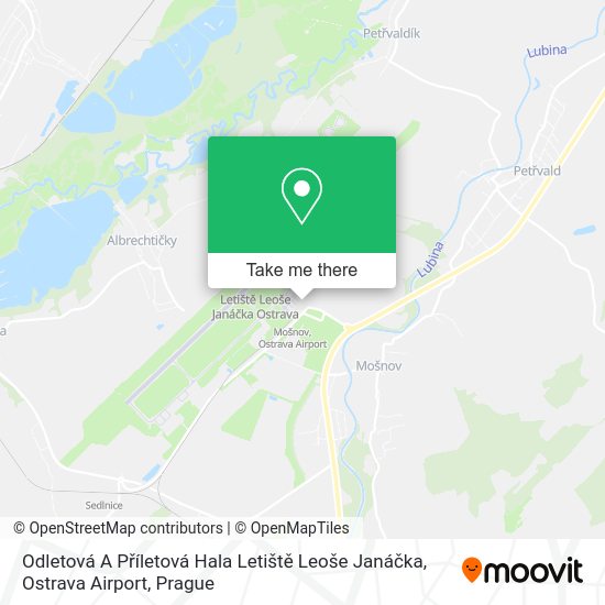 Odletová A Příletová Hala Letiště Leoše Janáčka, Ostrava Airport map