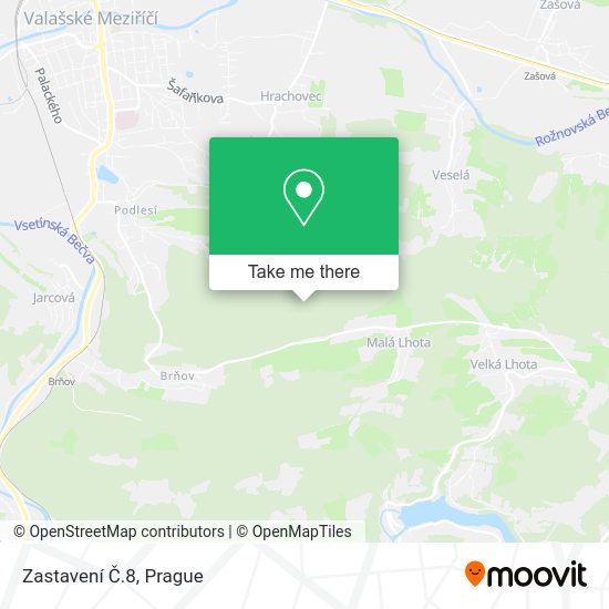 Zastavení Č.8 map
