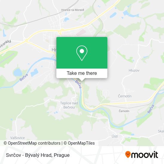 Svrčov - Bývalý Hrad map