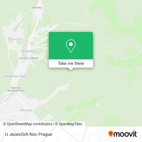 U Jezevčích Nor map