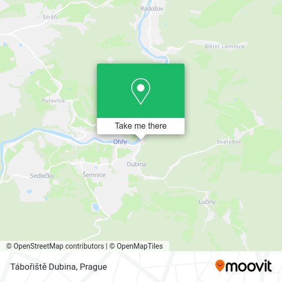 Tábořiště Dubina map