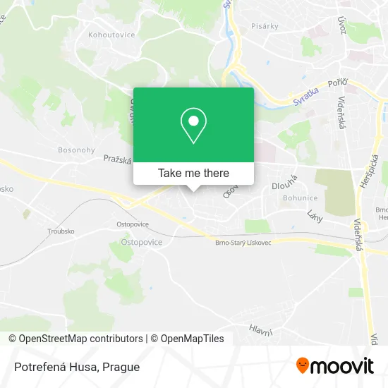 Карта Potrefená Husa