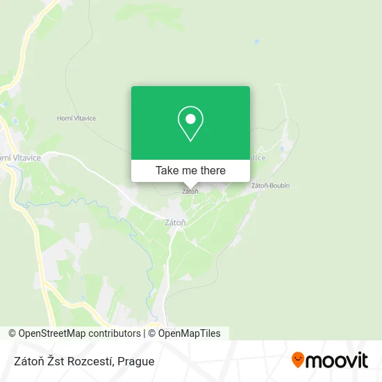 Карта Zátoň Žst Rozcestí