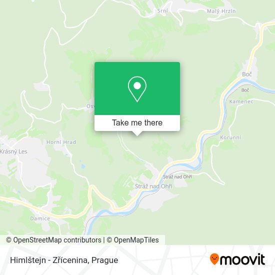 Himlštejn - Zřícenina map