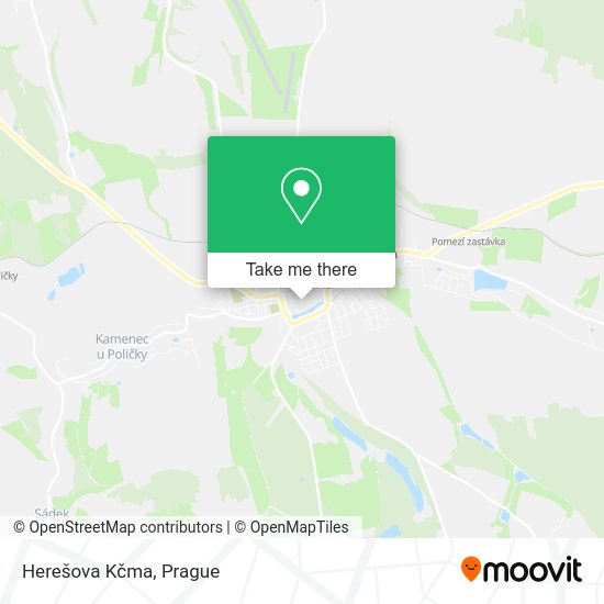 Herešova Kčma map