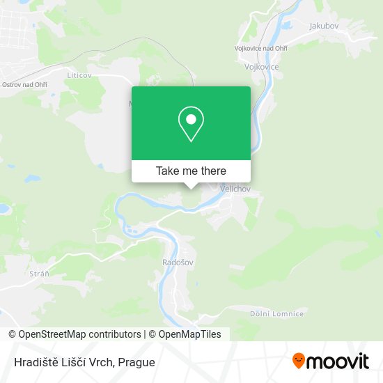Hradiště Liščí Vrch map