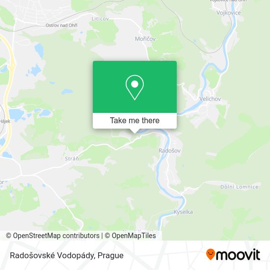 Radošovské Vodopády map