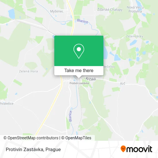 Карта Protivín Zastávka