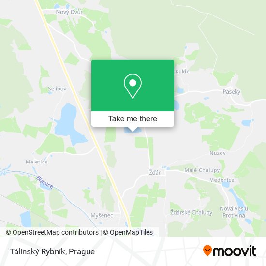 Tálínský Rybník map