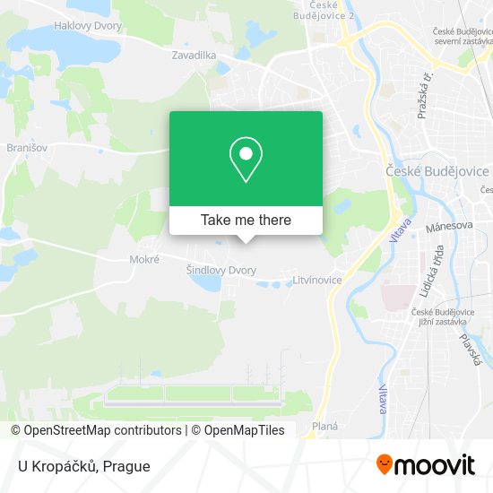 U Kropáčků map