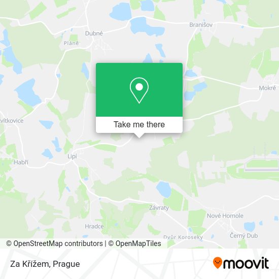Za Křížem map