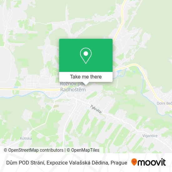 Dům POD Strání, Expozice Valašská Dědina map