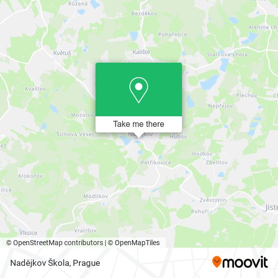 Nadějkov Škola map