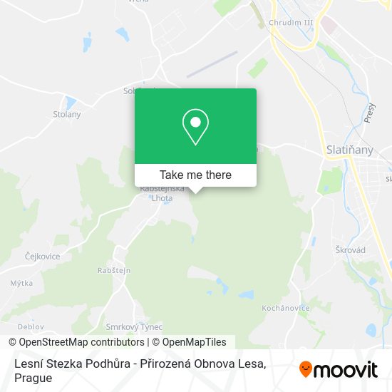 Lesní Stezka Podhůra - Přirozená Obnova Lesa map