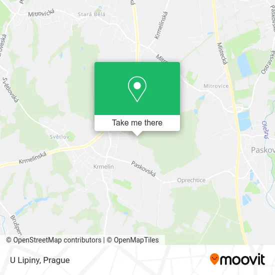 Карта U Lipiny