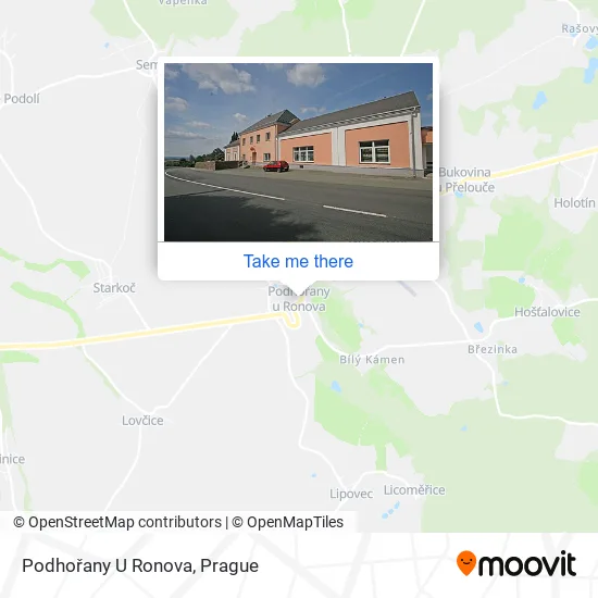 Карта Podhořany U Ronova