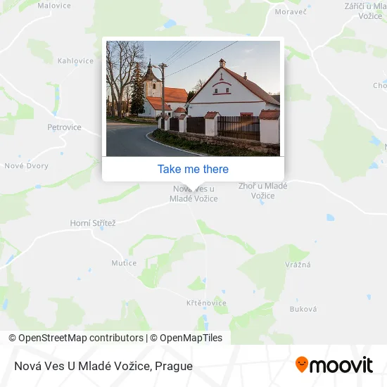 Карта Nová Ves U Mladé Vožice