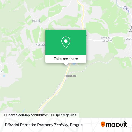 Přírodní Památka Prameny Zrzávky map