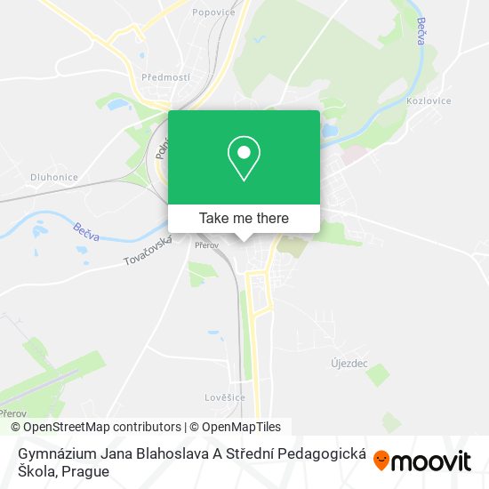 Gymnázium Jana Blahoslava A Střední Pedagogická Škola map