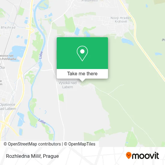 Rozhledna Milíř map