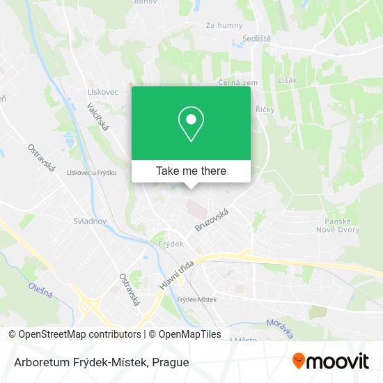 Arboretum Frýdek-Místek map