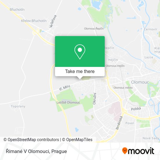 Římané V Olomouci map