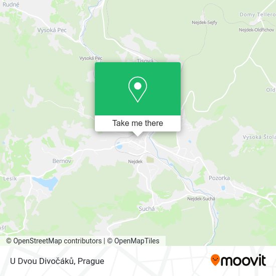 U Dvou Divočáků map