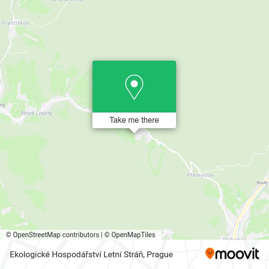 Ekologické Hospodářství Letní Stráň map