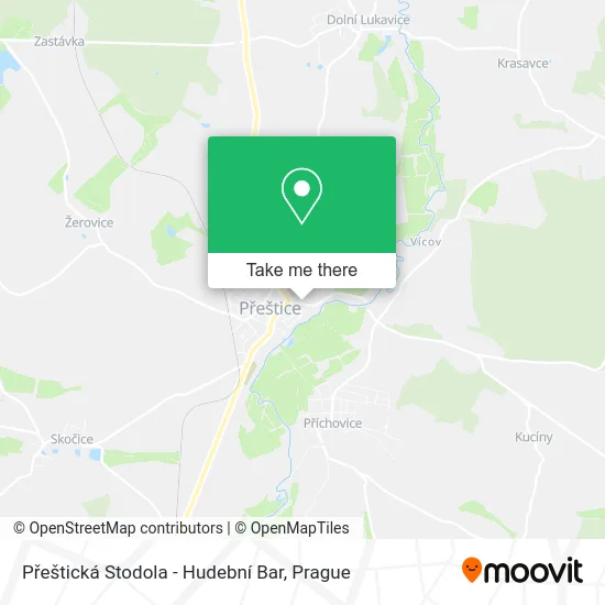 Карта Přeštická Stodola - Hudební Bar