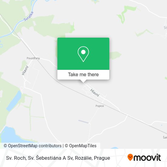 Sv. Roch, Sv. Šebestiána A Sv, Rozálie map