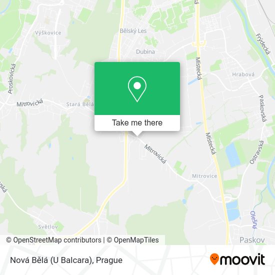 Карта Nová Bělá (U Balcara)