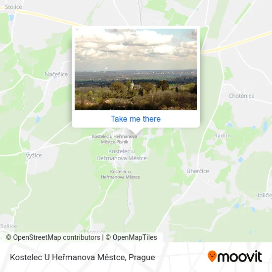 Карта Kostelec U Heřmanova Městce