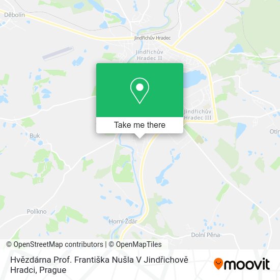 Hvězdárna Prof. Františka Nušla V Jindřichově Hradci map