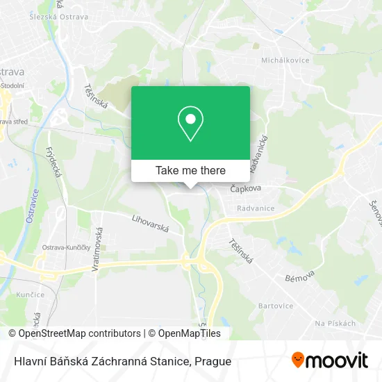 Карта Hlavní Báňská Záchranná Stanice