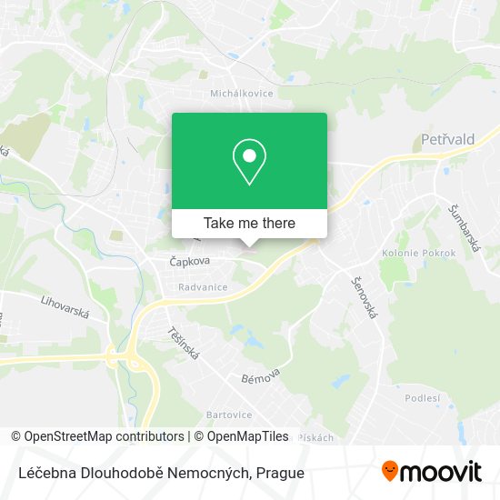 Léčebna Dlouhodobě Nemocných map