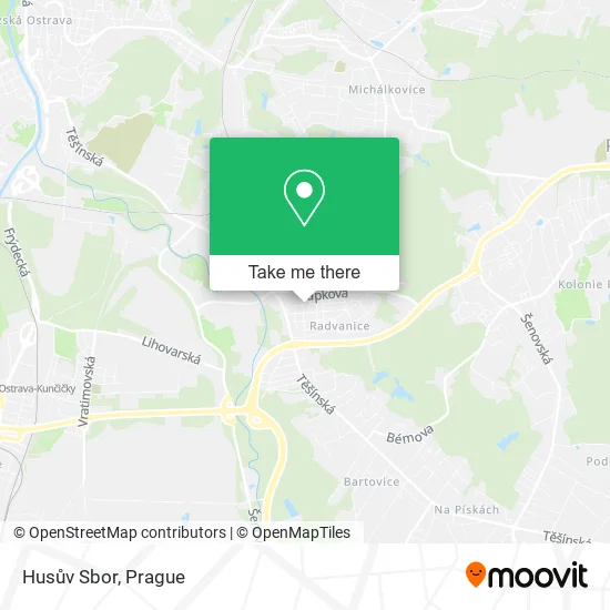 Карта Husův Sbor